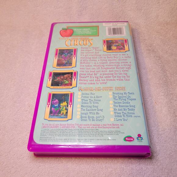 Barney Super Singing Circus 2000 VHS Movie Dinosaur Kids show - Picture 2 of 7